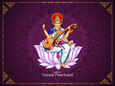 Güzel Mutlu Vasant Panchami Hint kültür festivali arka plan vektörü