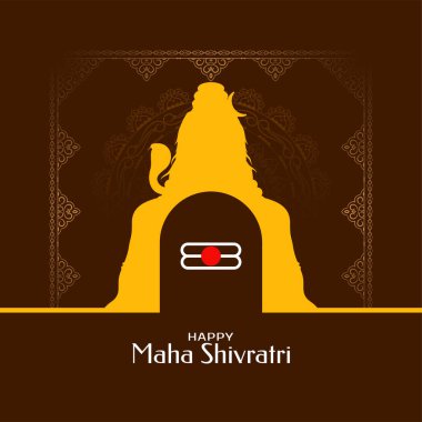 Zarif Mutlu Maha Shivratri Hint festivali kutlama arka plan vektörü