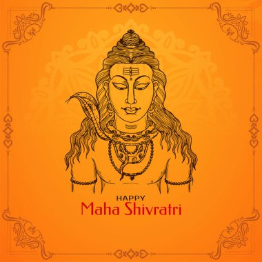 Cultural Happy Maha Shivratri Indian traditional festival background vector clipart