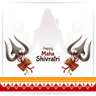 Güzel Mutlu Maha Shivratri Hint festivali zarif arka plan vektörü