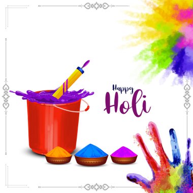 Mutlu Holi Hint Festivali geleneksel arka plan vektörü