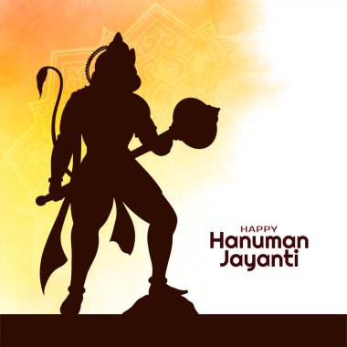 Dini Happy Hanuman jayanti kutsal Hint festivali arka plan vektörü