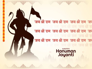 Kültürel Happy Hanuman jayanti Hint İlahi Festivali arka plan vektörü