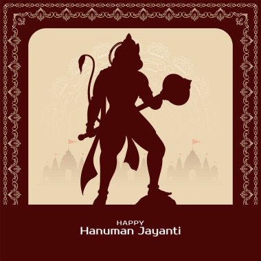 Mutlu Hanuman Jayanti Hint ruhani festivali zarif arka plan vektörü