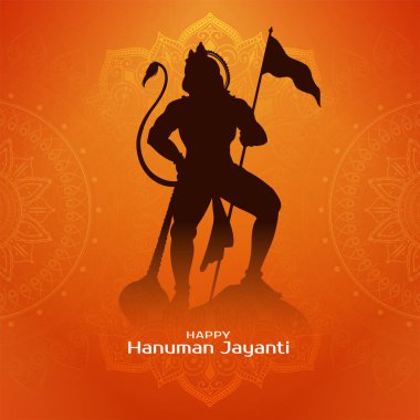Dini Happy Hanuman jayanti kutsal Hint festivali arka plan vektörü