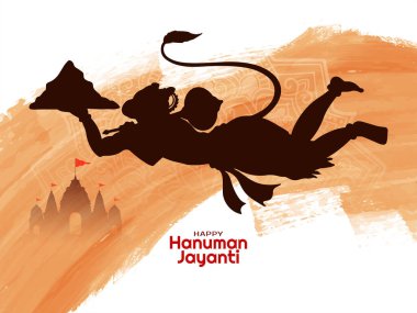 Kültürel Happy Hanuman jayanti Hint İlahi Festivali arka plan vektörü