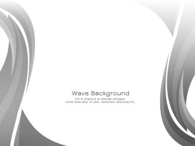 Soyut gri ve siyah dalga modern arkaplan vektörü