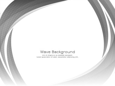 Modern zarif gri ve siyah dalga tarzı arkaplan vektörü