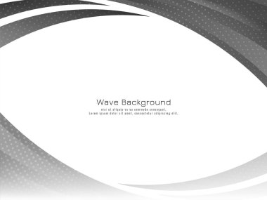 Soyut gri ve siyah dalga modern arkaplan vektörü