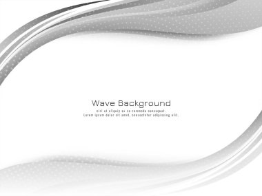 Tarz gri ve siyah dalga tasarım arkaplan vektörü