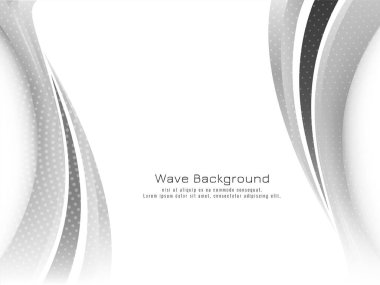 Modern zarif gri ve siyah dalga tarzı arkaplan vektörü