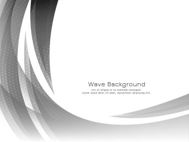 Modern zarif gri ve siyah dalga tarzı arkaplan vektörü