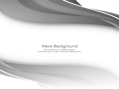 Soyut gri ve siyah dalga iş arkaplan vektörü
