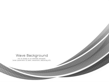 Tarz gri ve siyah dalga tasarım arkaplan vektörü