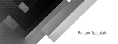 Parlak geometrik siyah ve gri fütüristik iş afişi taşıyıcısı