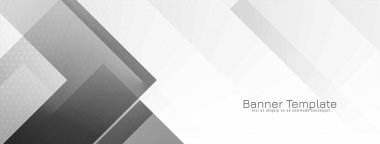 Soyut stil geometrik siyah ve gri iş afişi taşıyıcısı