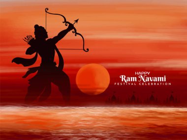 Mutlu Ram Navami Hint Festivali arka plan vektörü