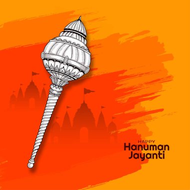 Hint dini festivali Mutlu Hanuman Jayanti arka plan vektörü