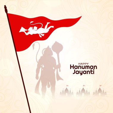 Güzel Mutlu Hanuman Jayanti Hint Kültür Festivali Kartı