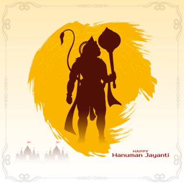 Hint dini festivali Mutlu Hanuman Jayanti arka plan vektörü