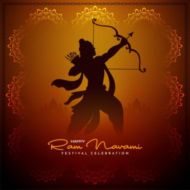 Mutlu Ram Navami Hint kültür festivali zarif arka plan vektörü