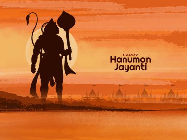 Hint festivali Mutlu Hanuman Jayanti kültürel Hindu arka plan vektörü