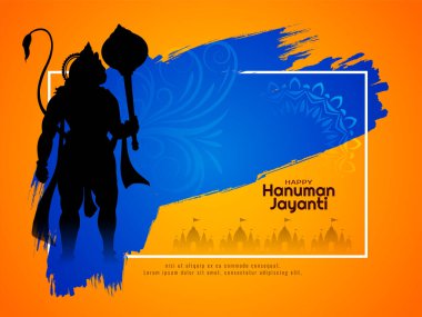 Hint festivali Mutlu Hanuman Jayanti kültürel Hindu arka plan vektörü