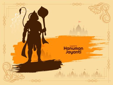 Hint festivali Mutlu Hanuman Jayanti kültürel Hindu arka plan vektörü