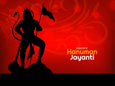 Geleneksel Hint festivali Mutlu Hanuman Jayanti tebrik kartı vektörü