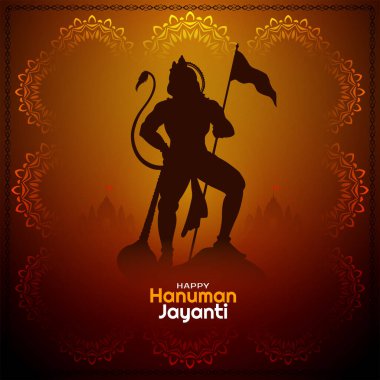 Hint festivali Mutlu Hanuman Jayanti kültürel Hindu arka plan vektörü