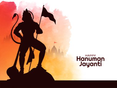 Hint festivali Mutlu Hanuman Jayanti kültürel Hindu arka plan vektörü