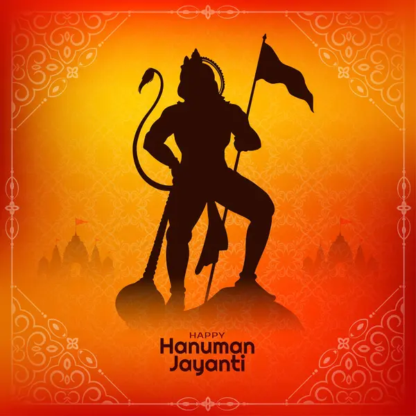 Mutlu Hanuman Jayanti Hint dini festivali zarif arka plan vektörü