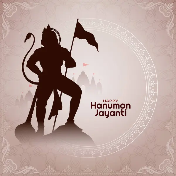 Mutlu Hanuman Jayanti Hint dini festivali zarif arka plan vektörü