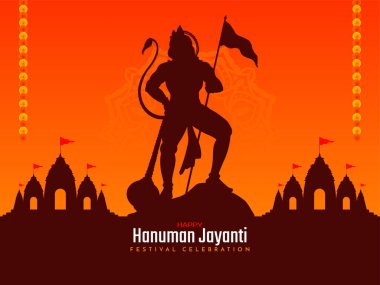 Kutsal Mutlu Hanuman Jayanti Hint festivali zarif arka plan vektörü