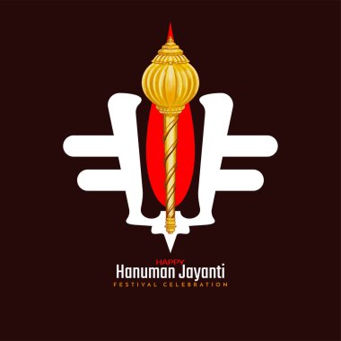 Mutlu Hanuman Jayanti Hint festivali dini arka plan vektörü