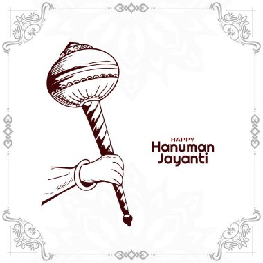 Zarif Mutlu Hanuman Jayanti Hint Festivali arka plan vektörü