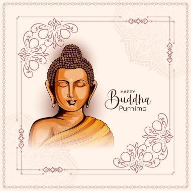 Mutlu Buda Purnima Hint Festivali Geleneksel arka plan vektörü