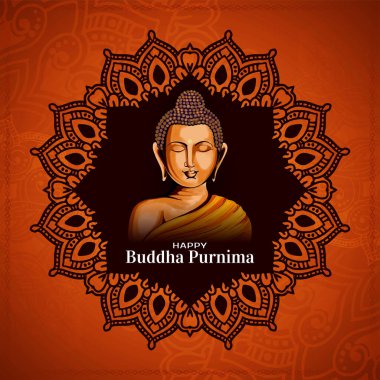 Mutlu Buda Purnima Hint dini festivali arka plan vektörü