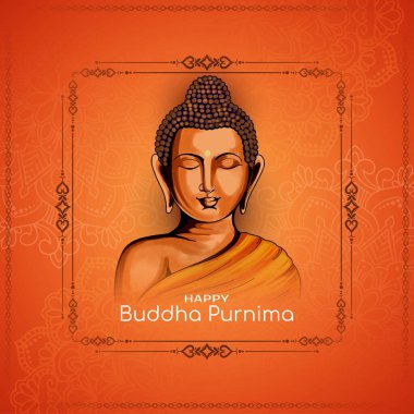 Mutlu Buda Purnima Hint dini festivali arka plan vektörü