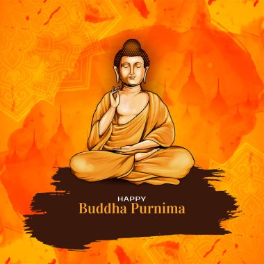 Mutlu Buda Purnima Hint dini festivali arka plan vektörü