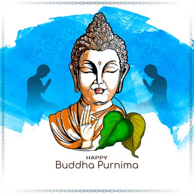 Zarif Mutlu Buda Purnima kültürel Hint festivali arka plan vektörü