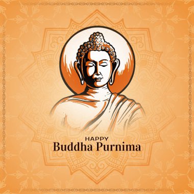 Zarif Mutlu Buda Purnima kültürel Hint festivali arka plan vektörü