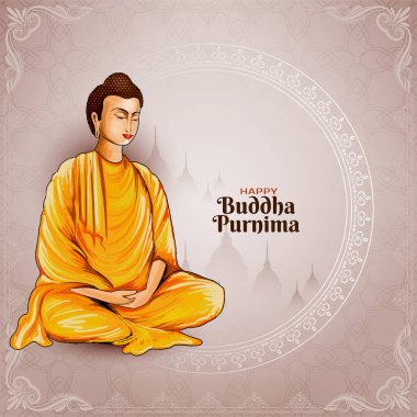 Zarif Mutlu Buda Purnima kültürel Hint festivali arka plan vektörü
