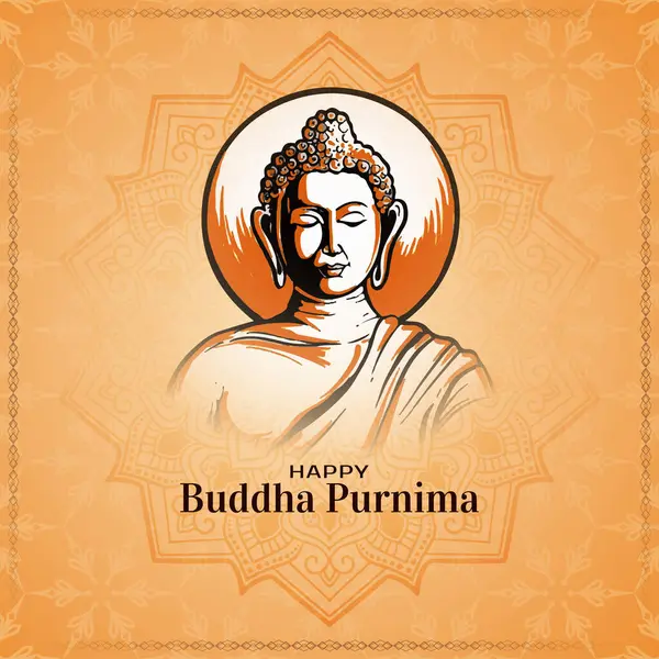 Zarif Mutlu Buda Purnima kültürel Hint festivali arka plan vektörü