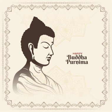 Mutlu Buda Purnima dini Hint festivali arka plan vektörü