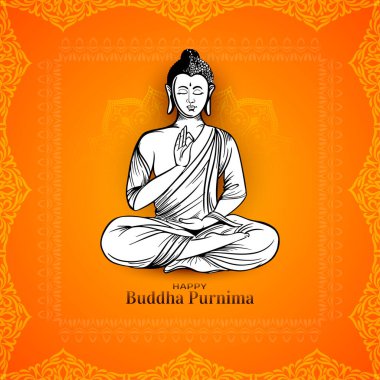 Güzel Mutlu Buda Purnima Hint Festivali Klasik arka plan vektörü