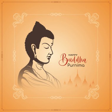 Mutlu Buda Purnima dini Hint festivali arka plan vektörü