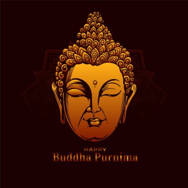 Mutlu Buda Purnima dini Hint festivali arka plan vektörü