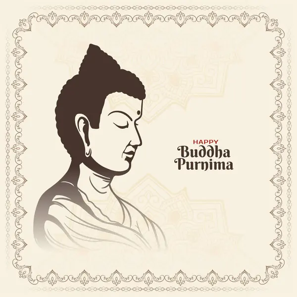 Mutlu Buda Purnima dini Hint festivali arka plan vektörü