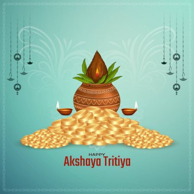 Zarif Mutlu Akshaya Tritiya arkaplan tasarım vektörü